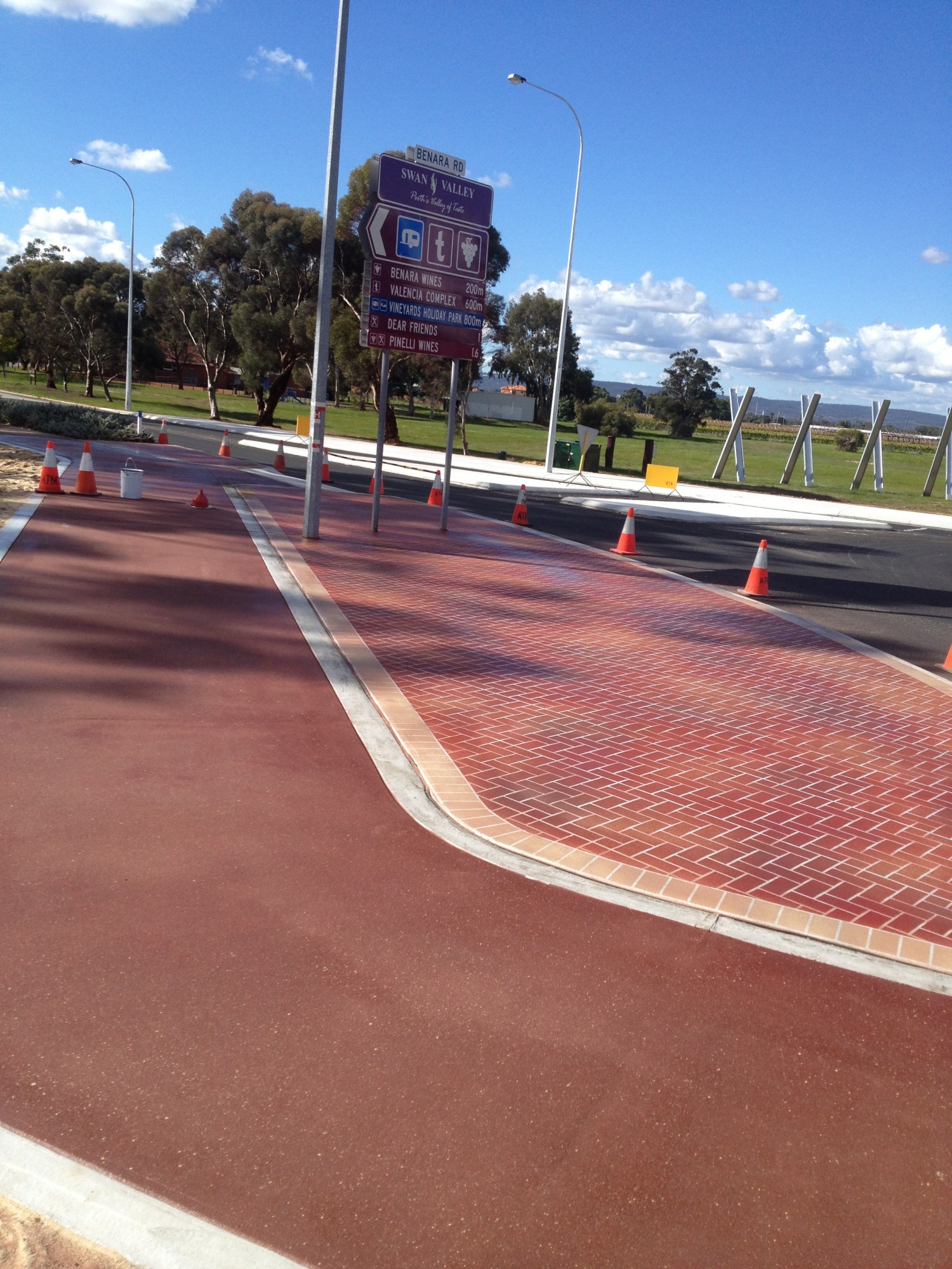 Footpath Resurfacing, Red Bitumen Look